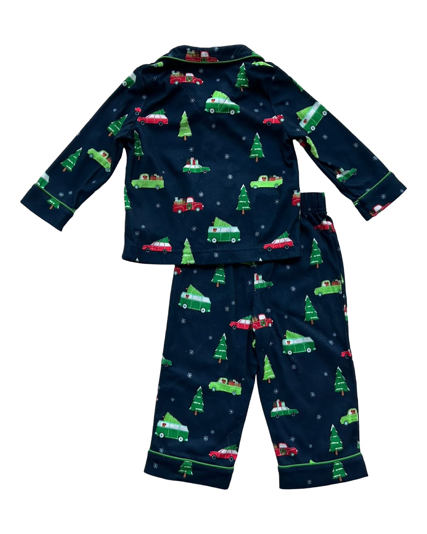 18M Baby Boy Wondershop Flannel Cars 🛻 & Christmas Tree 🎄 Nightwear 2 Pieces Pajama  Set