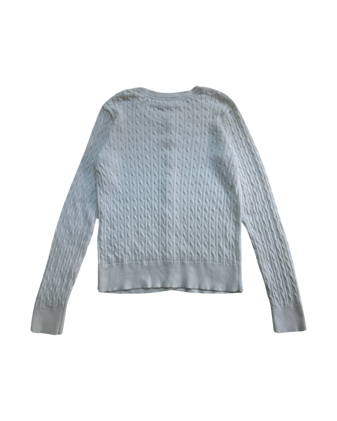 Youth Girls Size XL 12/13 Gap Kids White Cable Knit Cardigan