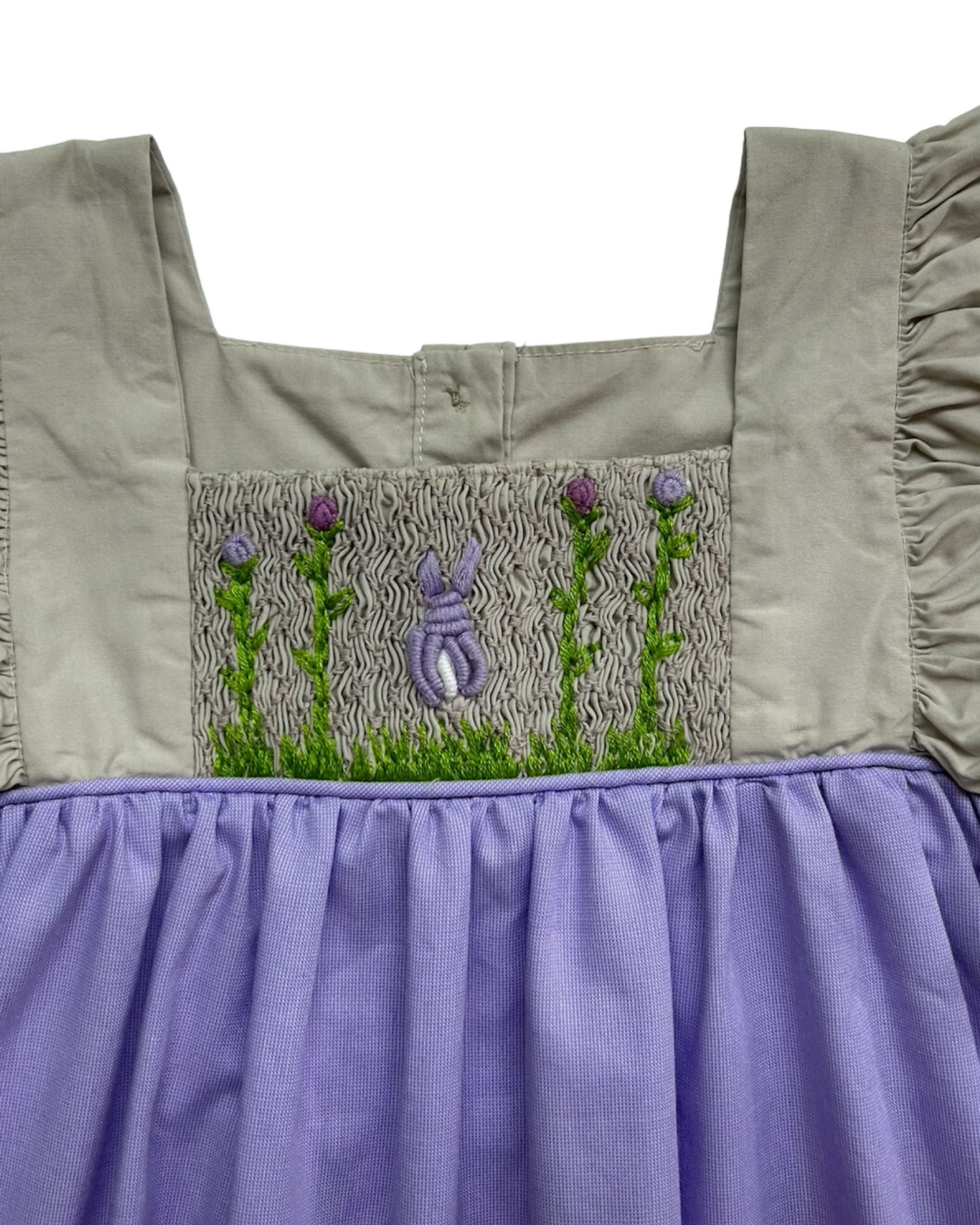 12M Baby Girls Nola Smocked Ruffle Sleeves Embroidered Dress