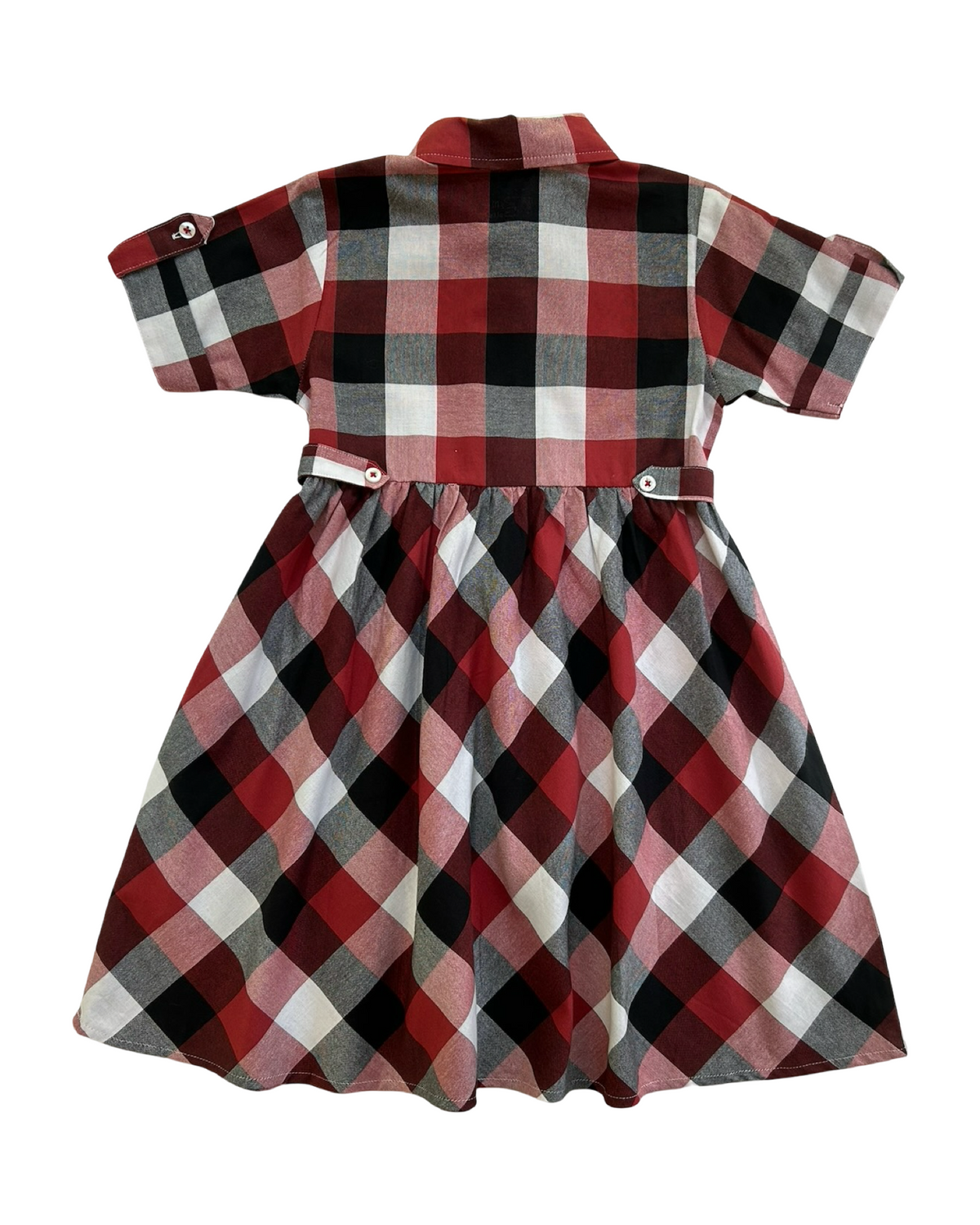7T Toddler Girls Rufflebutts Short Sleeve Plaid Dress.