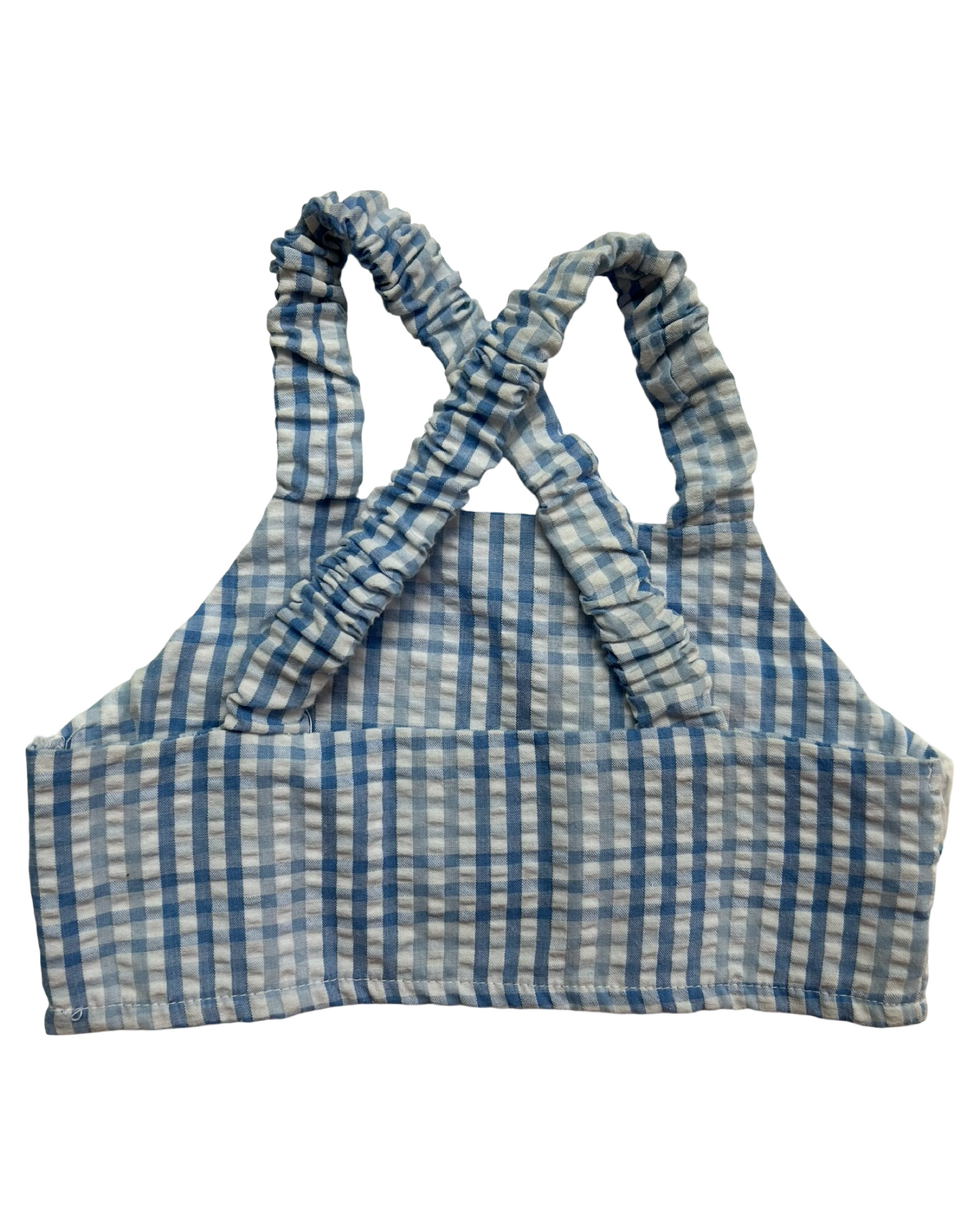 6M Months Baby Girls Royal Child Checked Seersucker 2 Pieces Set Whit 3 Anchor ⚓️⚓️⚓️ On the Front.