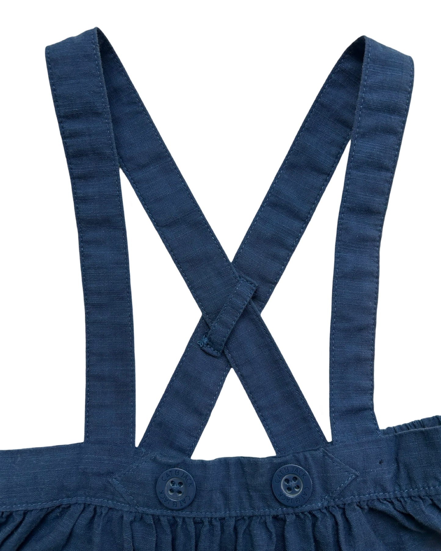 12M Baby Girl Cat & Jack Navy Apple Suspender Overall Dress Skirt