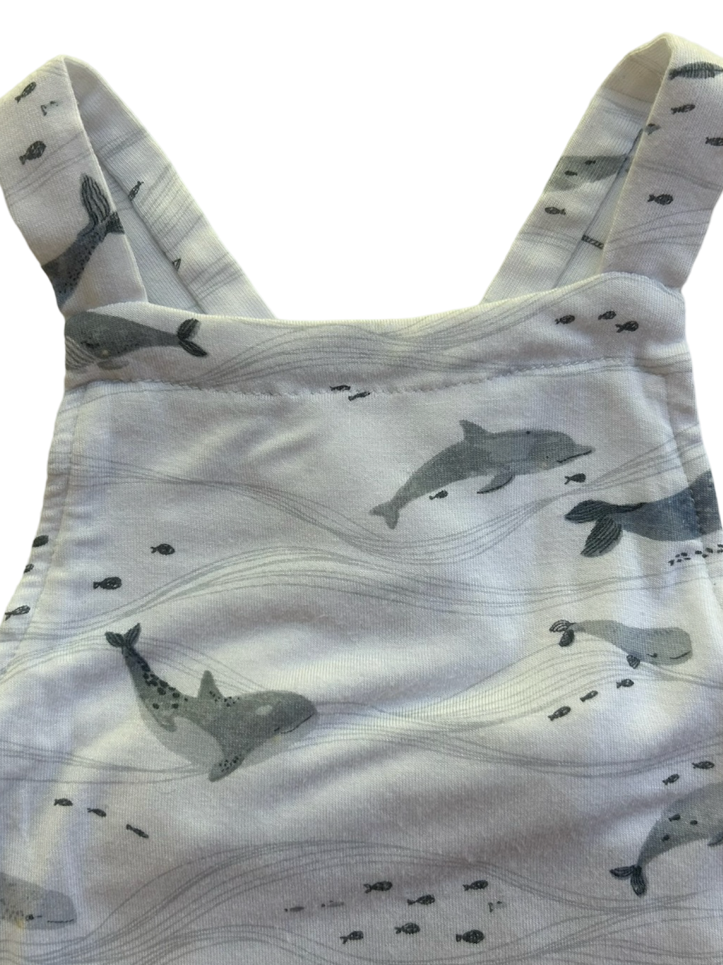 12M-18M Baby Boy Angel Dear Whale Bamboo Romper