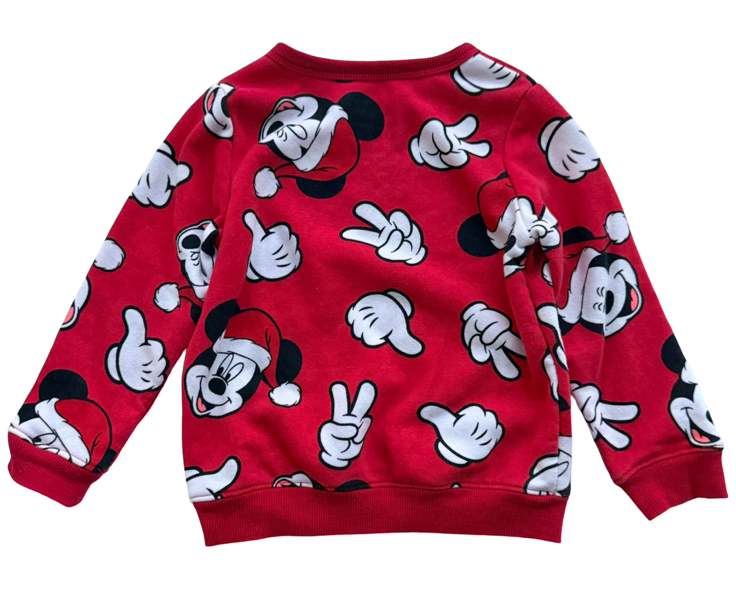 3T Toddler Boy / Girl Red Disney Mickey Mouse Christmas Sweatshirt