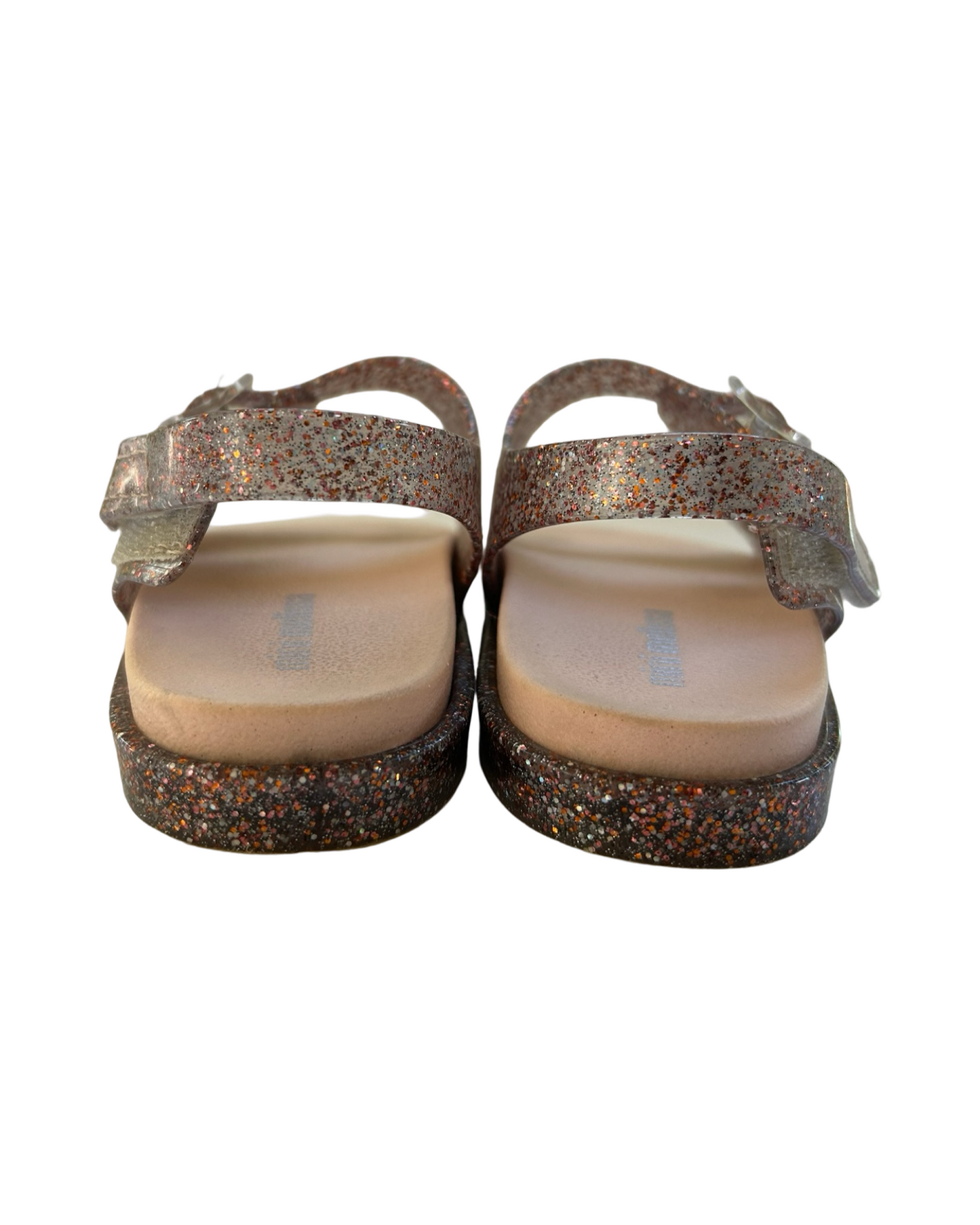 8C Mini Melissa Pink / Rose Gold Multi Glitter Sandals Size 8 / Euro 24
