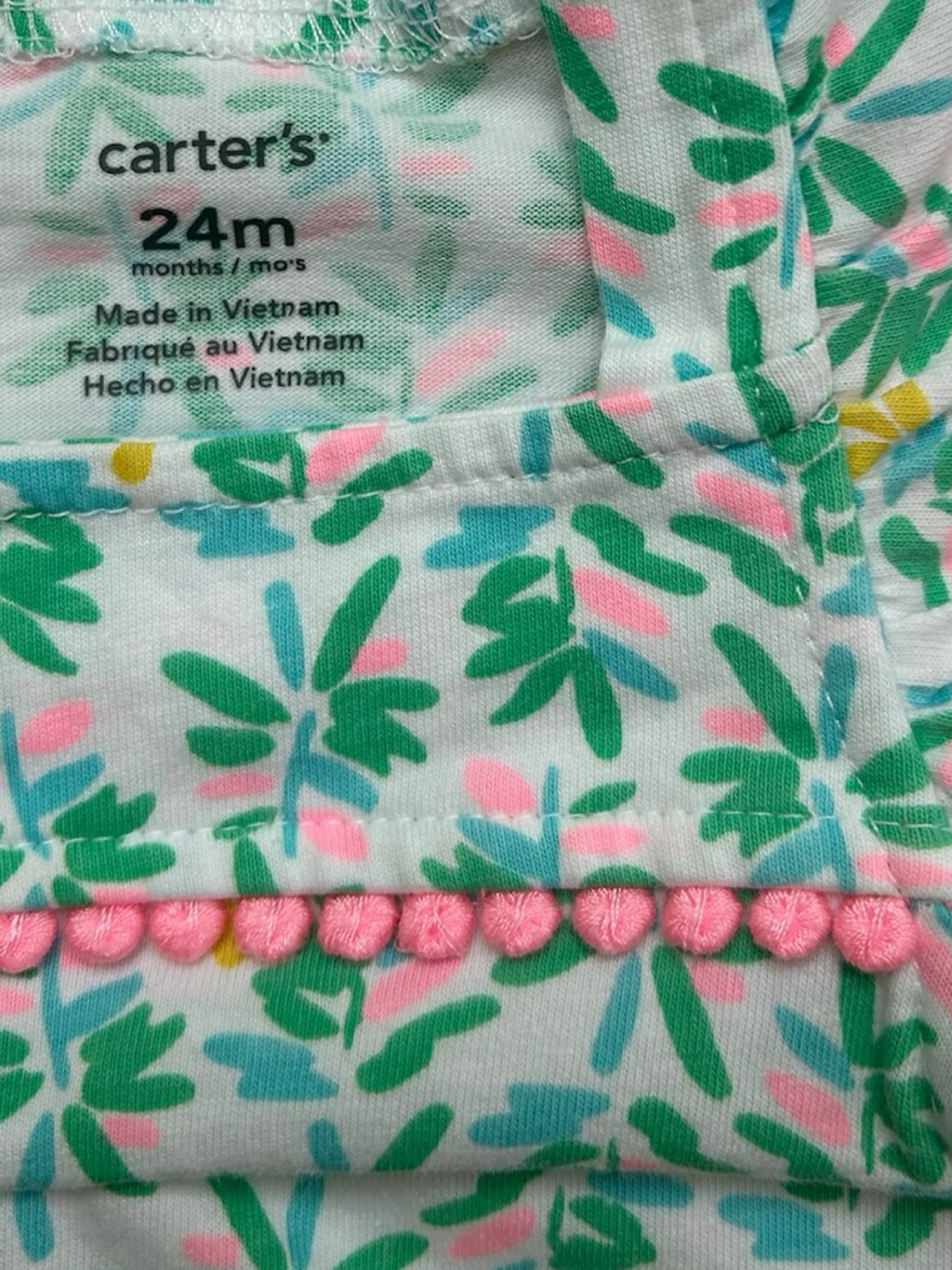 24M Baby Girls Carters Floral Bubble Romper