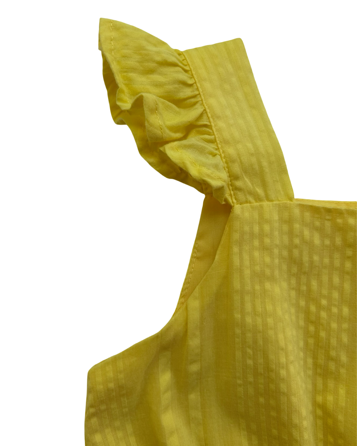 S 4T Toddler Girls Cooper Key Striped Yellow Sleeveless Dress.