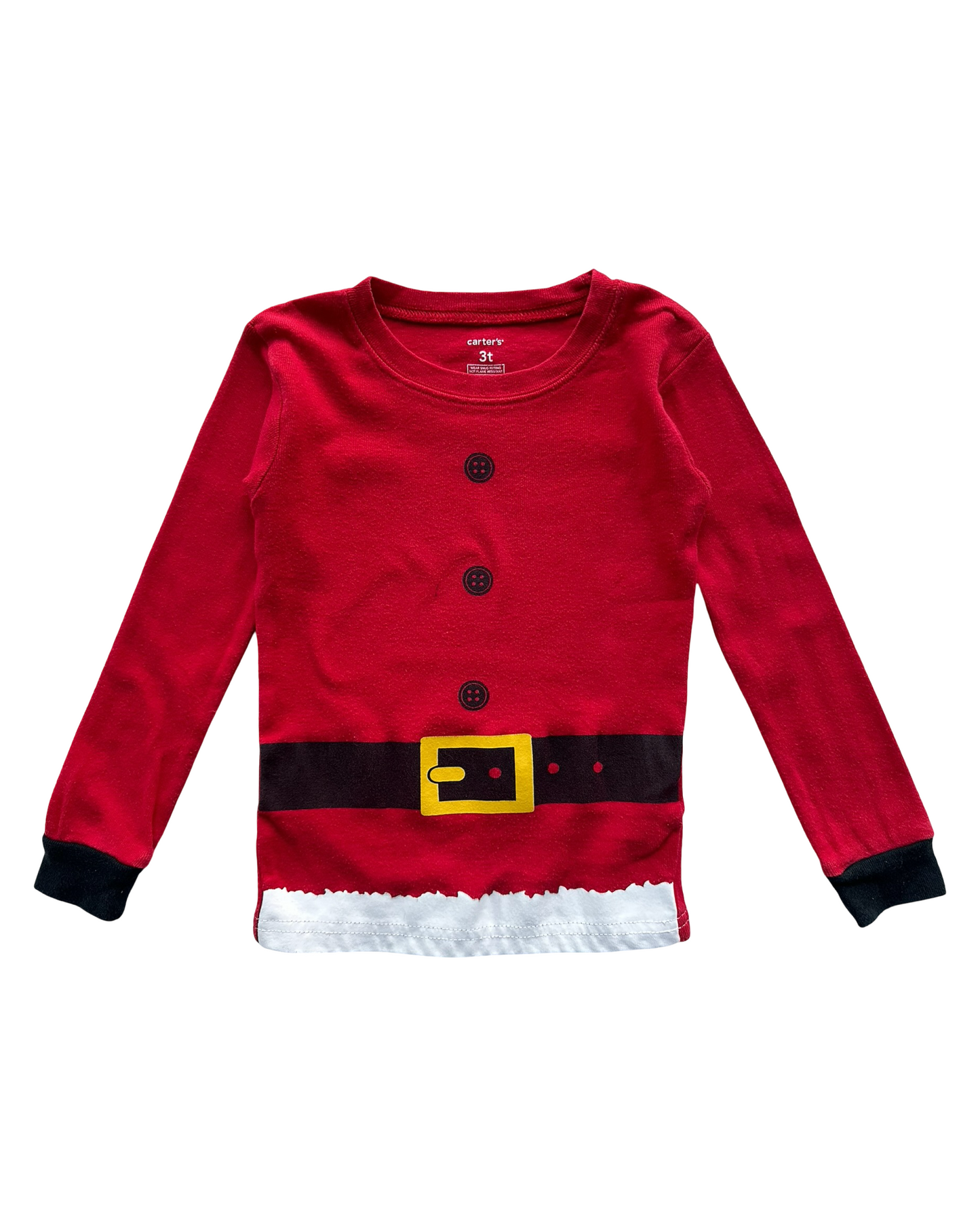 3T Toddler Boy Carter’s Striped Santa Claus Christmas Pajamas 2 Pieces Set