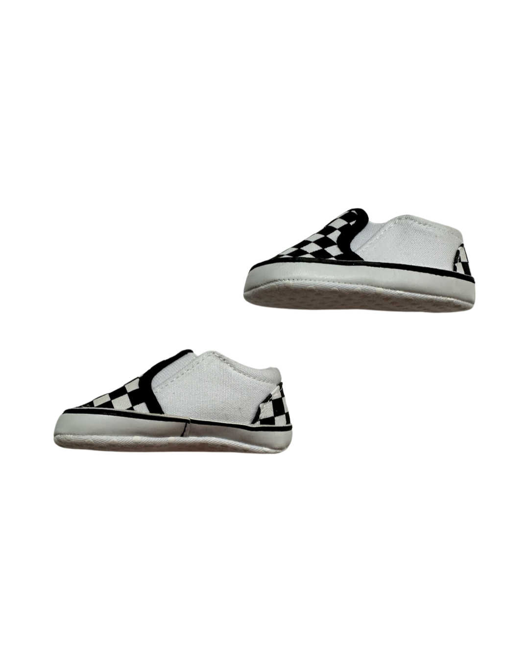Baby Boy / Girl Black / White Checkered SlipOn Faux Vans Size 1C