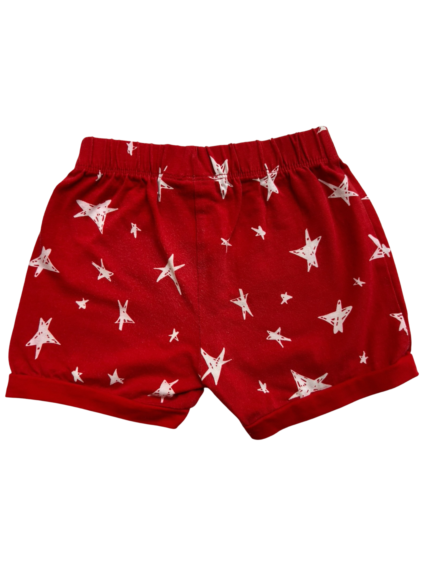 2T-3T Toddlers Girls Purl Lamb Red, Stars ⭐️ White Shirt Top And Short 2 Piece Set.