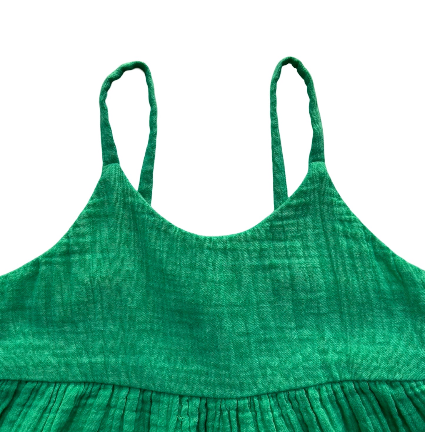 2T Toddler Girls Old Navy Spaghetti Straps Gauze White Palm Trees Dress.