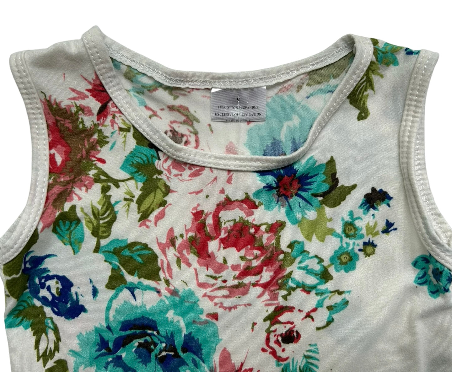 2T Toddler Girls Floral Tutu Dress.