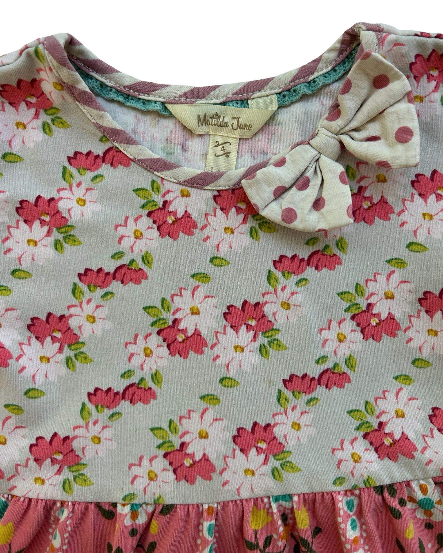 4T Toddler Girls Matilda Jane Once Upon A Time Ring Of Flowers Dress.