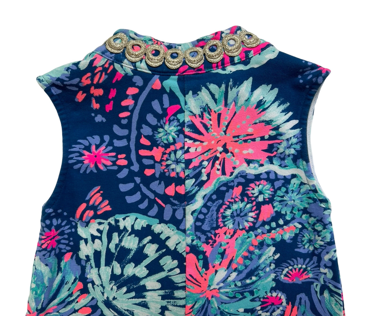 L (8-10 Years) Lilly Pulitzer Youth Girls Jane Shift Dress Deep Indigo With Zipper.