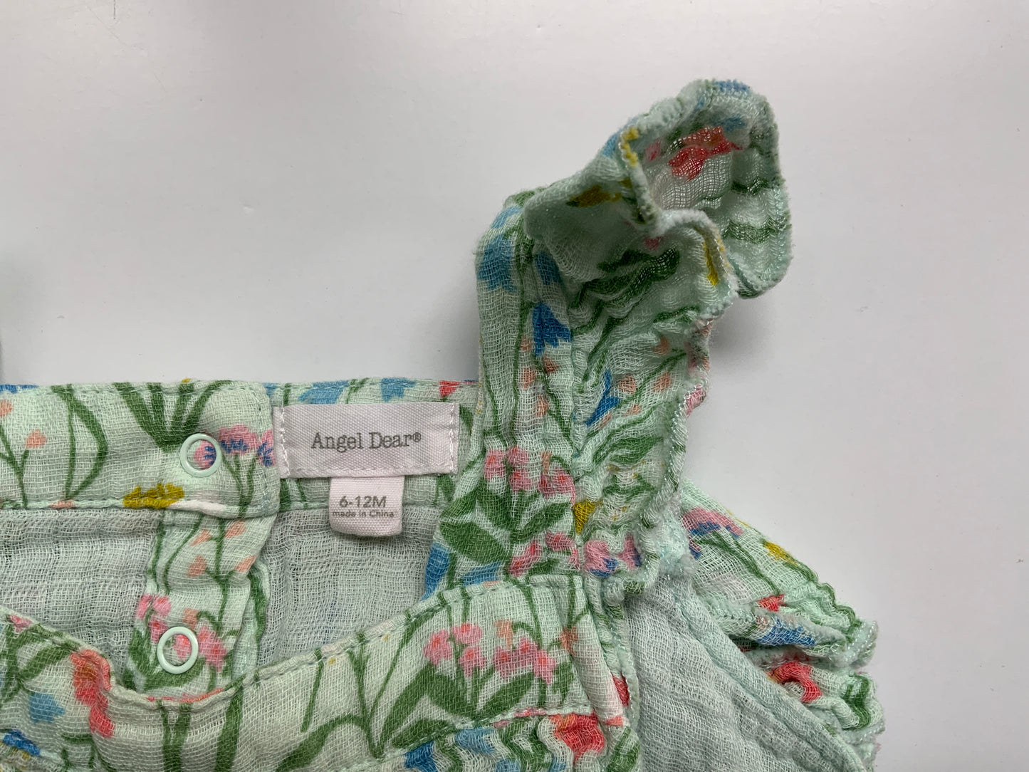 6M-12M Baby Girls Angel Dear Floral Summer Morning Sun Dress 2 Pieces Set