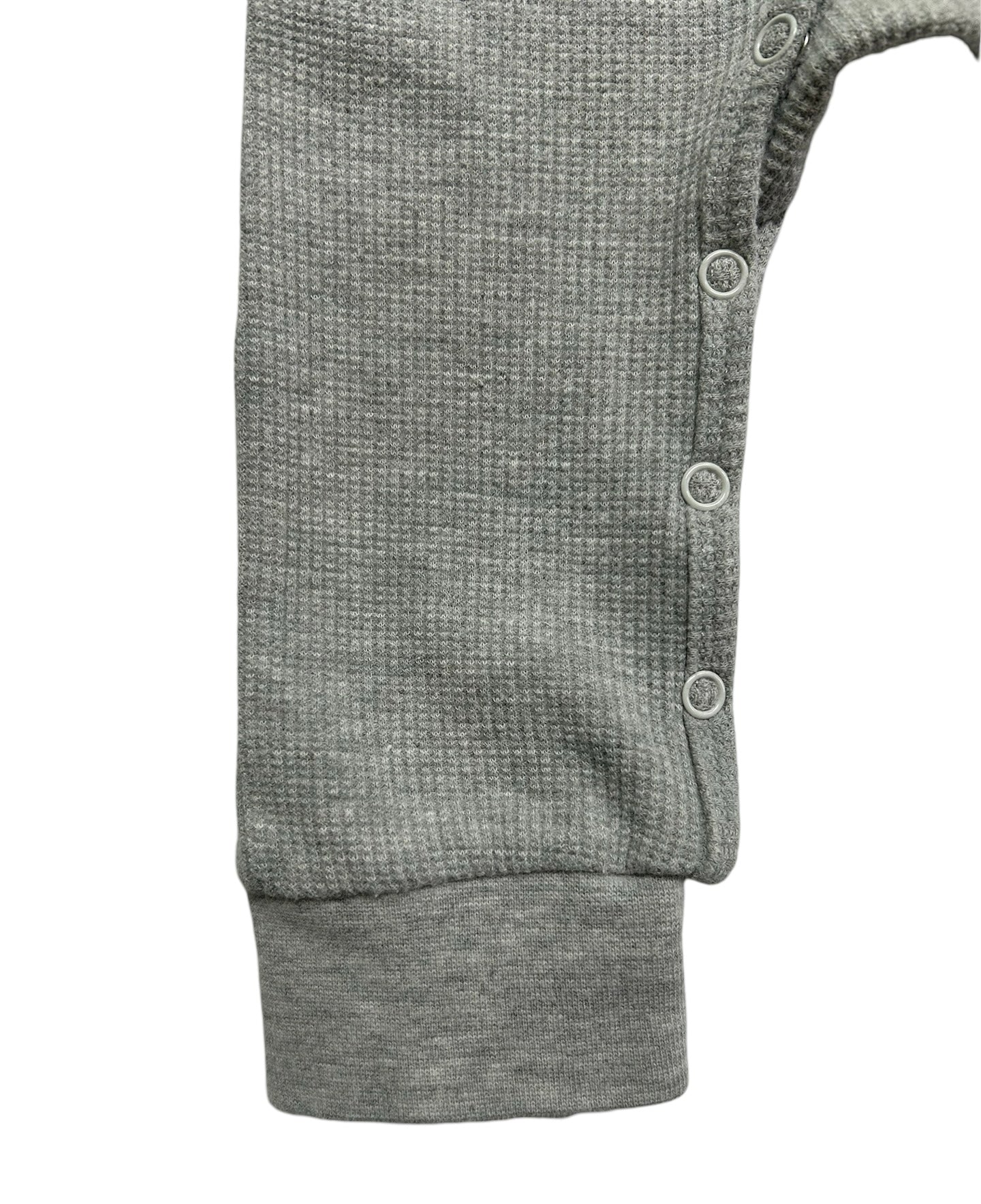 12M - 18M Little Bipsy Baby Boy Long Sleeve Waffle Knit Romper