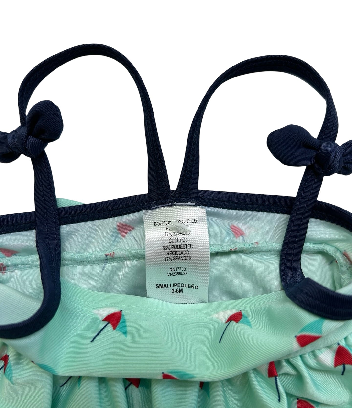3M - 6M Baby Girl Cat & Jack Target Hose Brand Blue Umbrella ☂️ ☂️☂️ Infant Swim Suit One Piece.