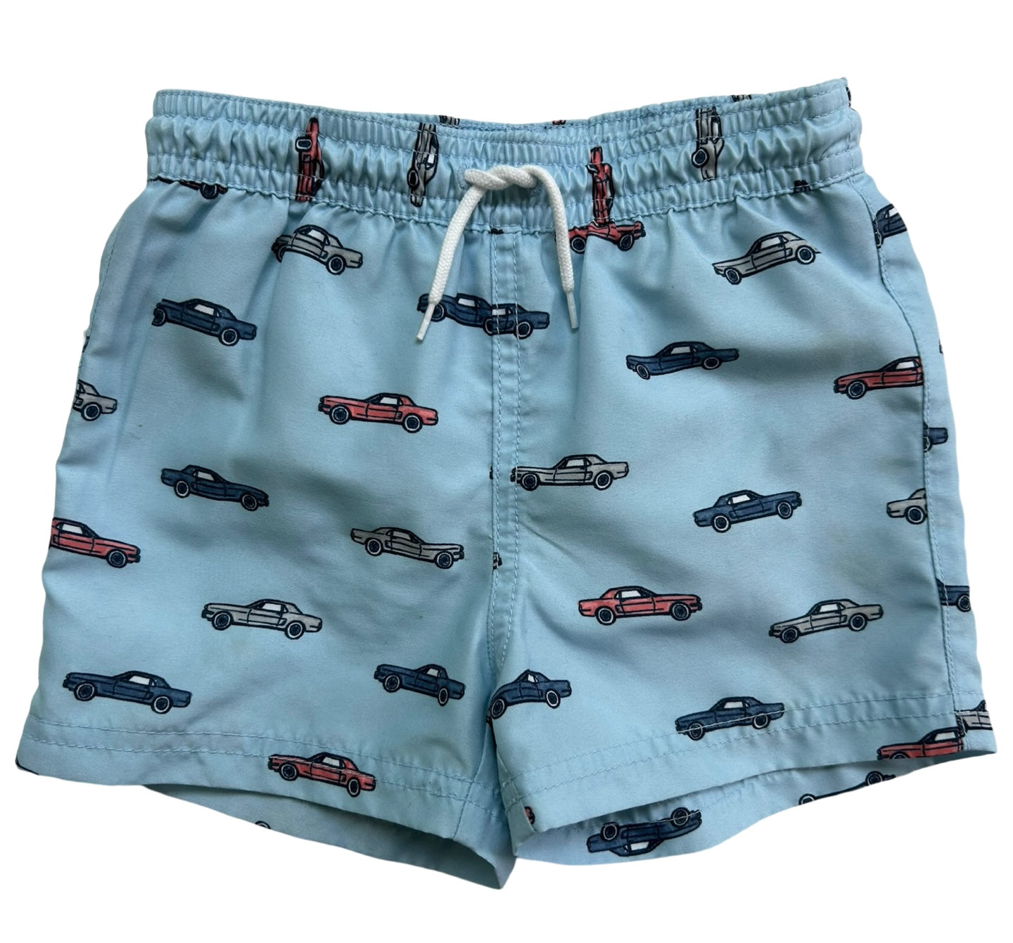 18M-24M Baby Boys Janie & Jack Cashmere Blue Car Print Short Swim Trunk