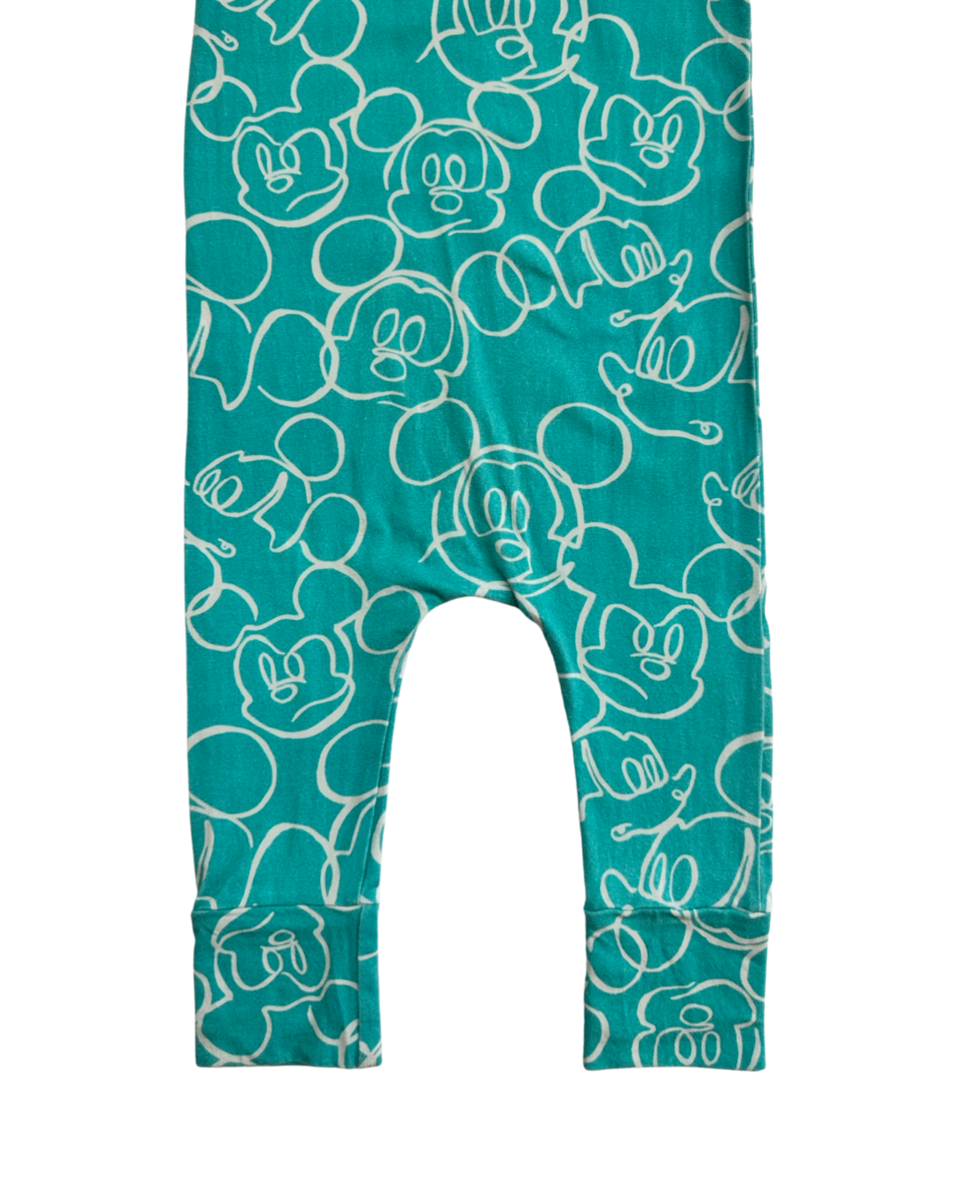 18-24M Baby Boy RAGS to Raches Limited Edition Aqua Disney Mickey Mouse Doodle Romper
