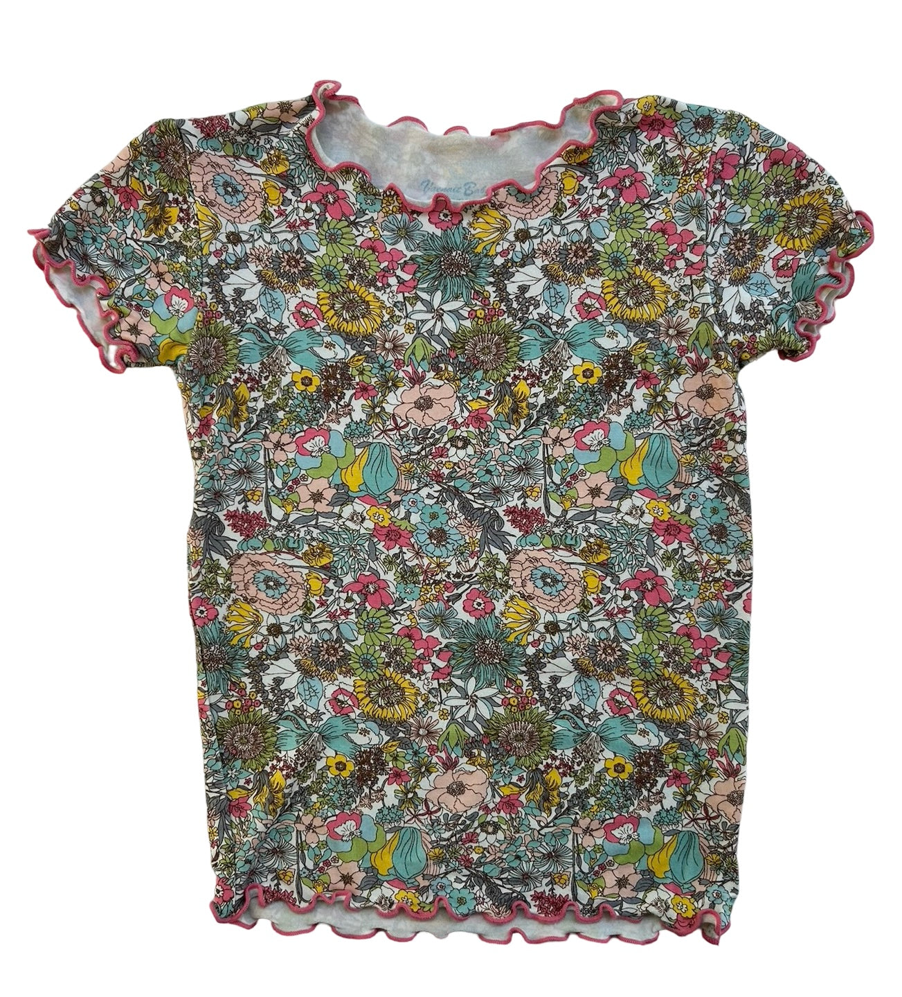 3T Toddler Girl Vaenait Baby Floral Sleepwear Pjs Top, One Piece.