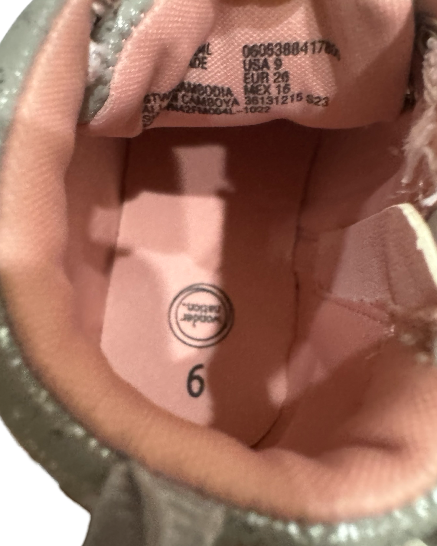 9C Toddler Girl WonderNation Silver / Pink Unicorn & Star High Top Sneaker NWT