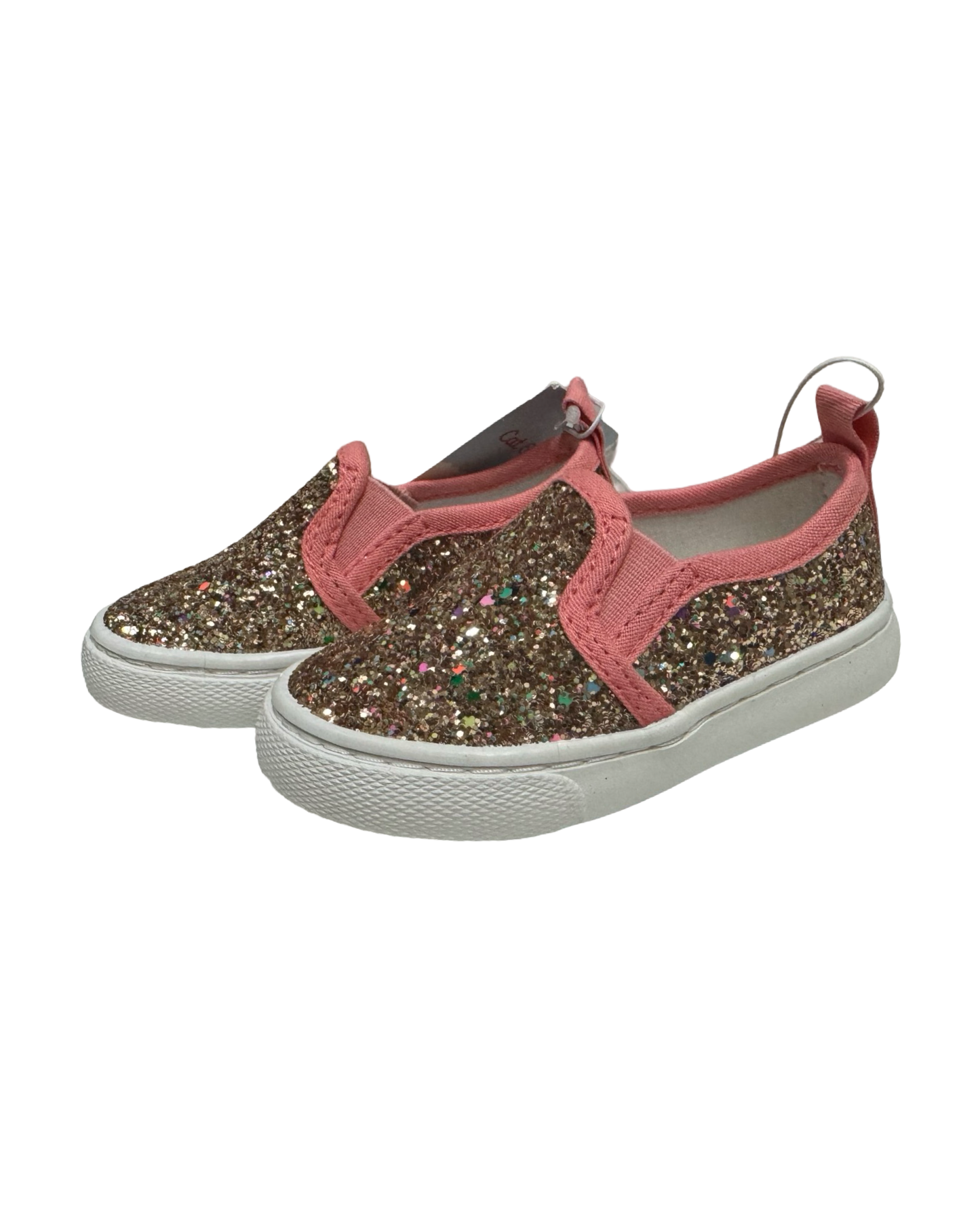 5C Toddler Girl Rose Gold & Pink Cat & Jack Madigan Sneaker Slip On Shoes