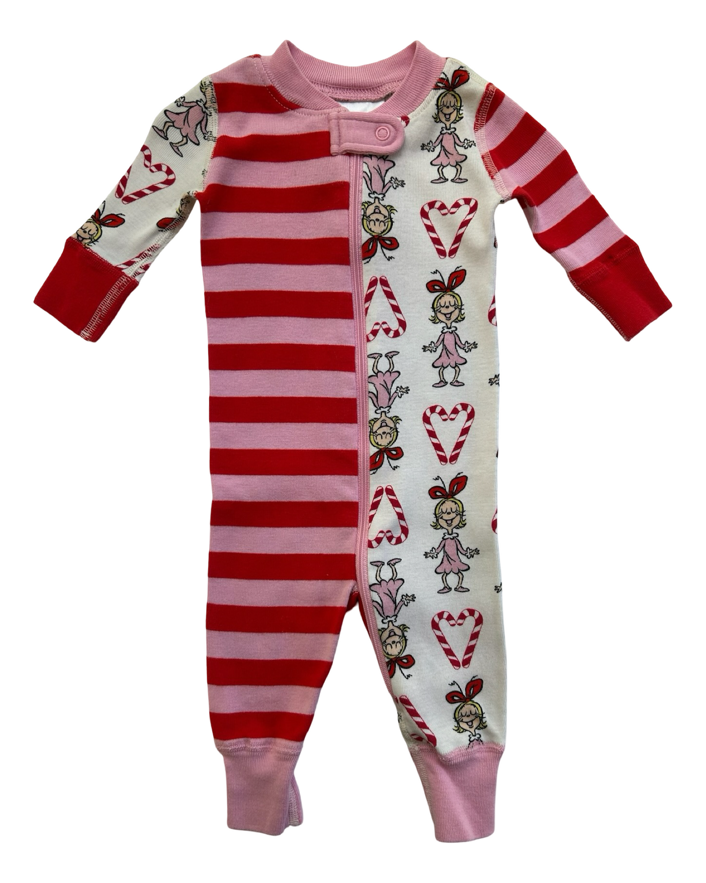 0-3M Baby Girl Hanna Andersson The Grinch Dr Seuss Cindy Lou Who PJs