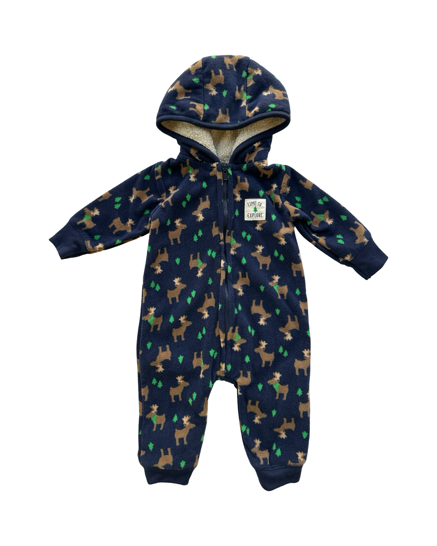 3M Baby Boys Carter’s Just One You Fleece Footless Hooded Deer.
