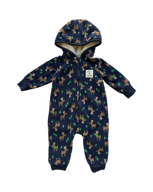 3M Baby Boys Carter’s Just One You Fleece Footless Hooded Deer.