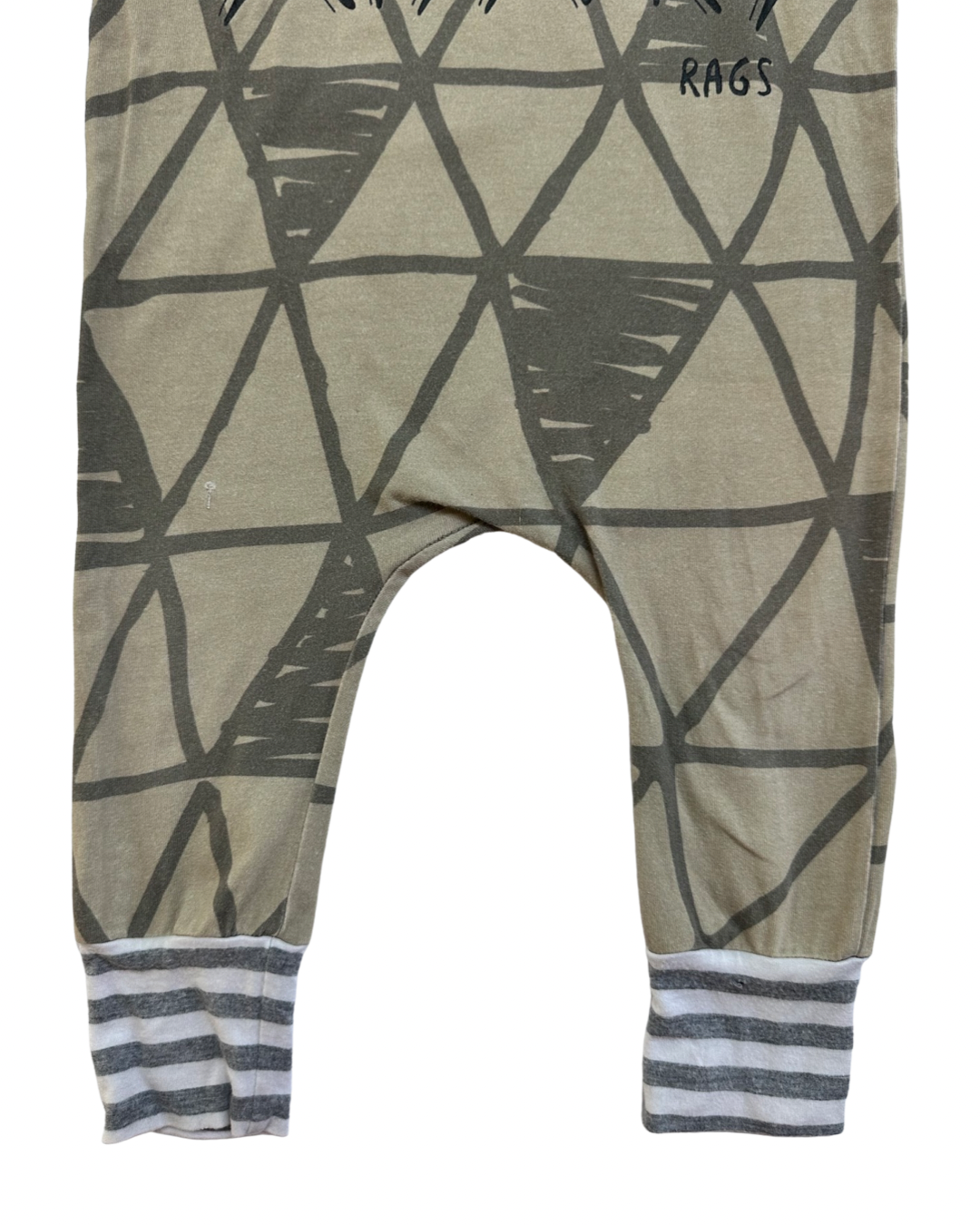 2T Toddler Boy RAGS to Raches Red / Yellow & Green Acid Wash Long Sleeve Romper (Copy)