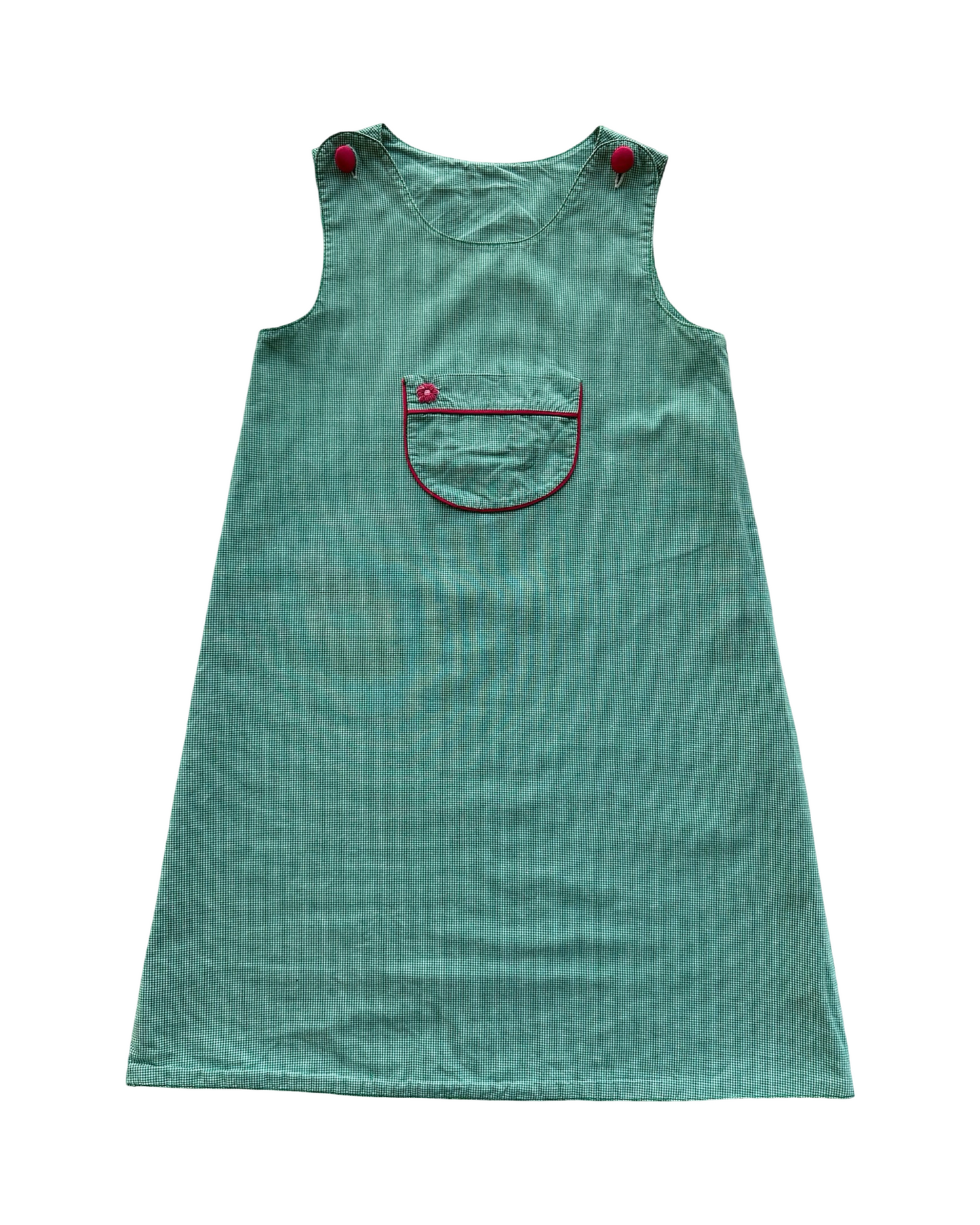 3Y Toddler Girl Strasburg Reversible Gingham Christmas Dress.