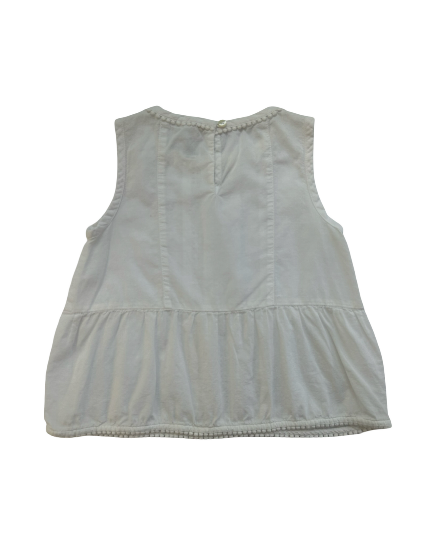 4T-5T  Toddlers Girls Crewcuts Eyelets Sleeveless Tank Top.