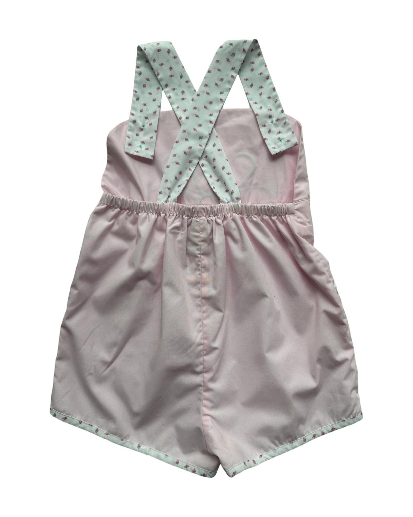 4T Toddler Girl TBBC The Beaufort Bonnet Company Palm Beach Pink Ruthie Romper with Flower Appliqué