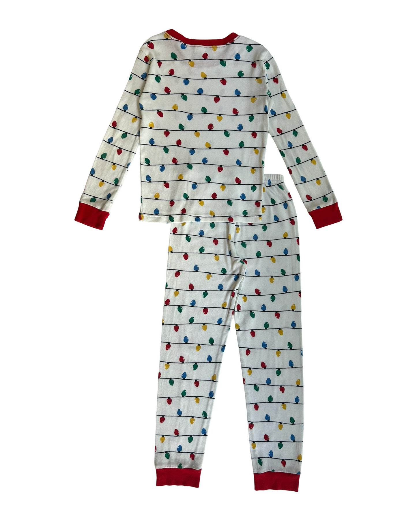8T Toddler Boys Gymboree Christmas Lights Gymmies Cotton Pjs 2 Piece Set Sleepwear.