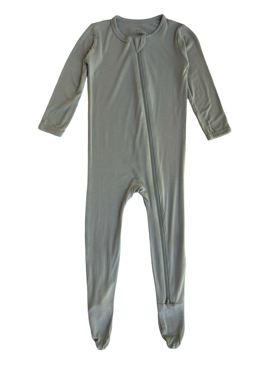 18M-24M Baby Boy / Girl Solid Gray Bamboo Kyte Baby Long Sleeve Sleeper PJs