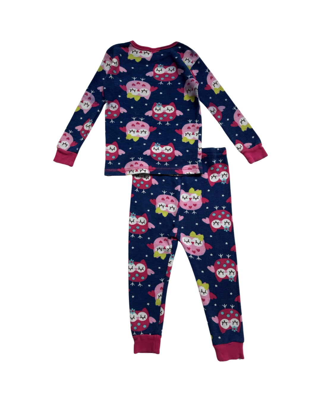 24M Baby Girl Gerber Thermal Owl PJs