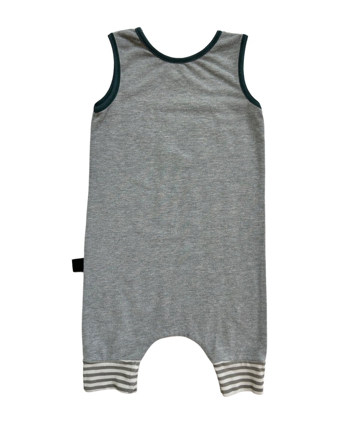 12-18M Baby Boy RAGS to Raches Gray Hooray Owl Tank Shortie Romper