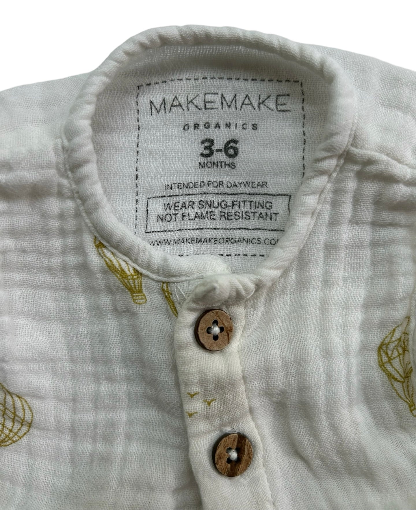 3-6M Baby Boy Makemake Organics Sleeveless Bubble Romper