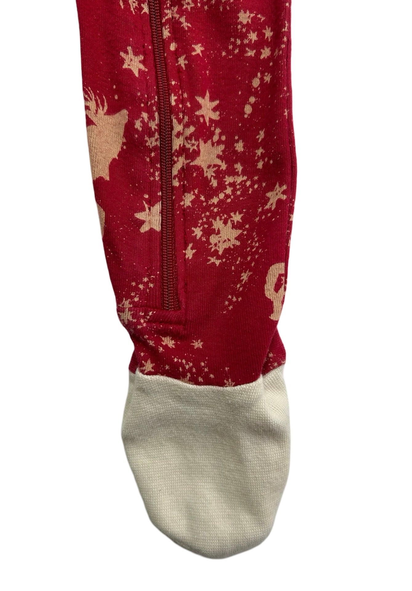 6M-9M Burt’s Bees Baby, Baby’s Boy / Girl Reindeer Christmas Pajamas