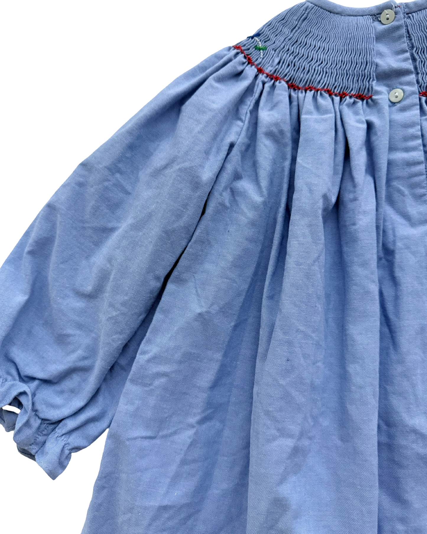 3T Toddler Girl Amanda Remembered Blue Smocked Kite Dress