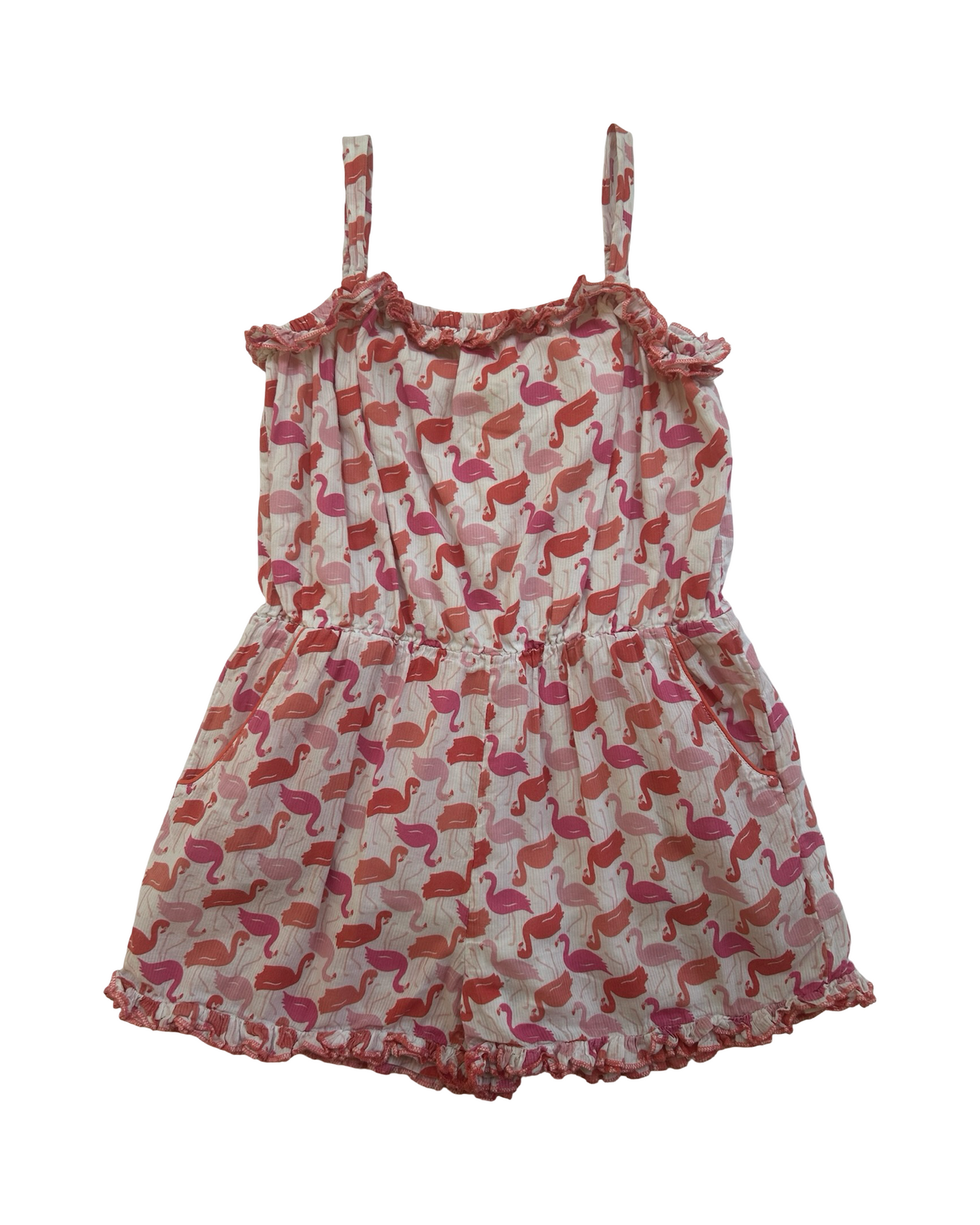 4Y-5Y Toddler Girls Mini Boden Flamingo 🦩 🦩 Romper