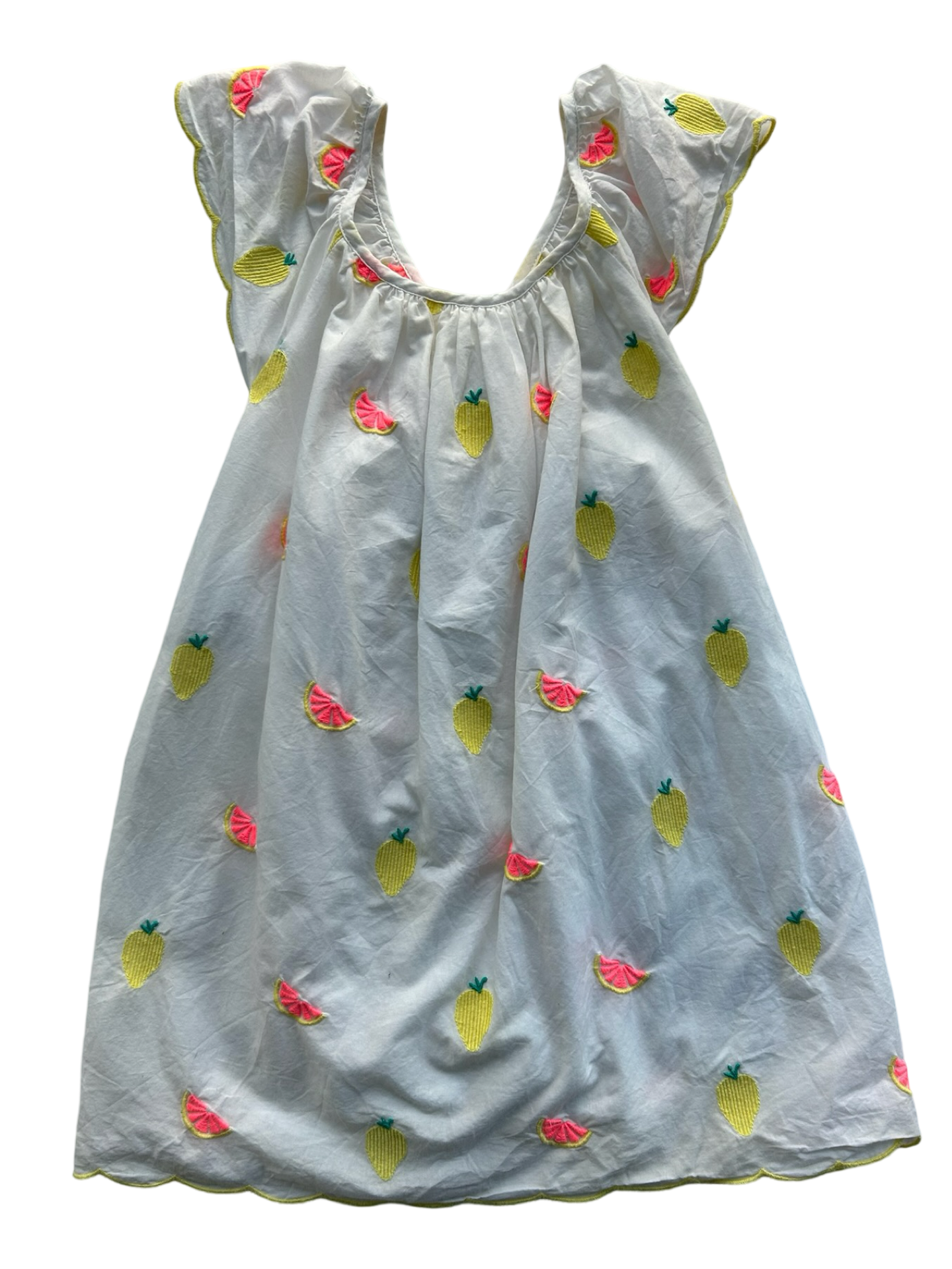 4Y Toddler Girls Baby Gap Fruit  Flutter Embroidered Dress