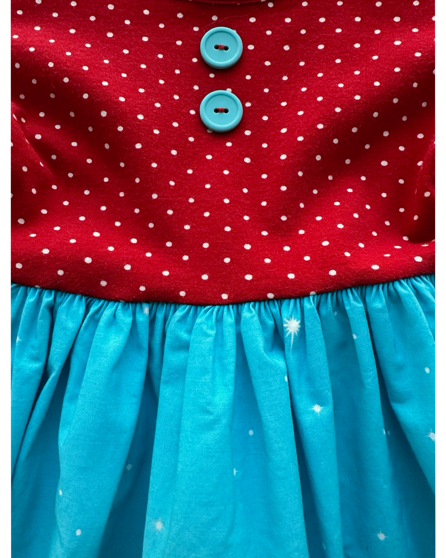 4T - 5T Toddler Girls Eleanor Rose Rhonda Polka Dots Santa Snow Christmas  Long Sleeve Dress