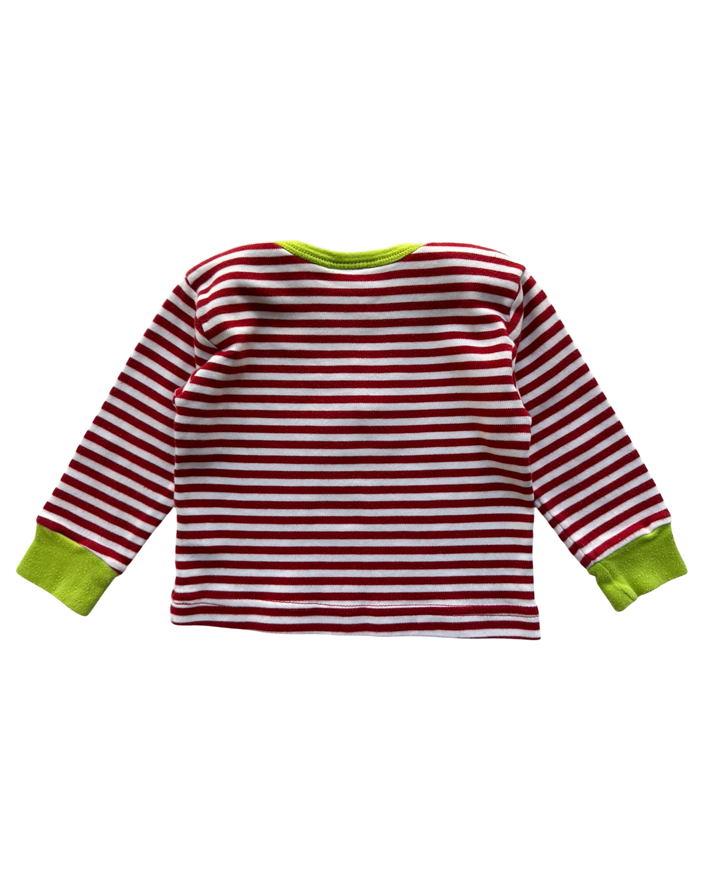 3M - 6M Baby Boy Squiggles Striped Christmas PJs 2 pc set