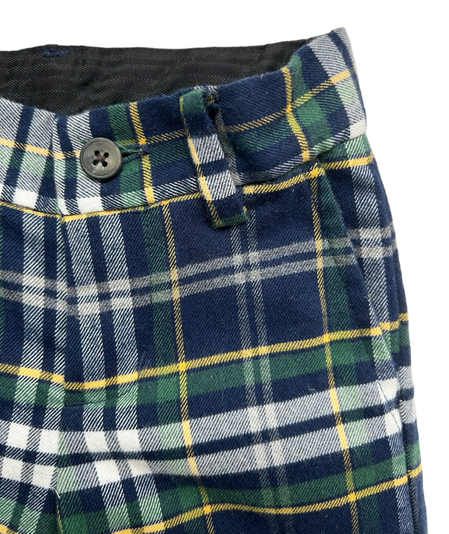 6M-12M Janie & Jack Tartan Plaid Trousers Navy / Green Boy’s.