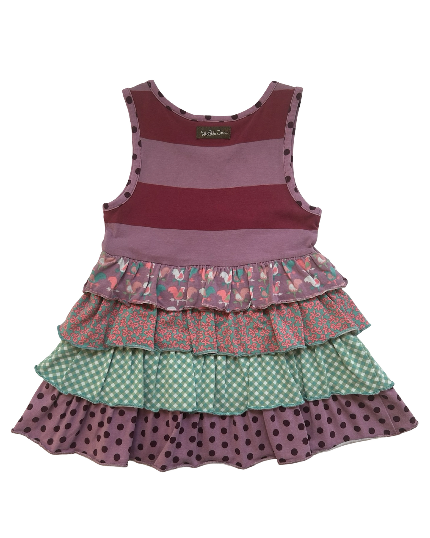 4T Toddlers Girls Matilda Jane Once Upon A Time Oh Dear Ruffle Layered Tunic Top.