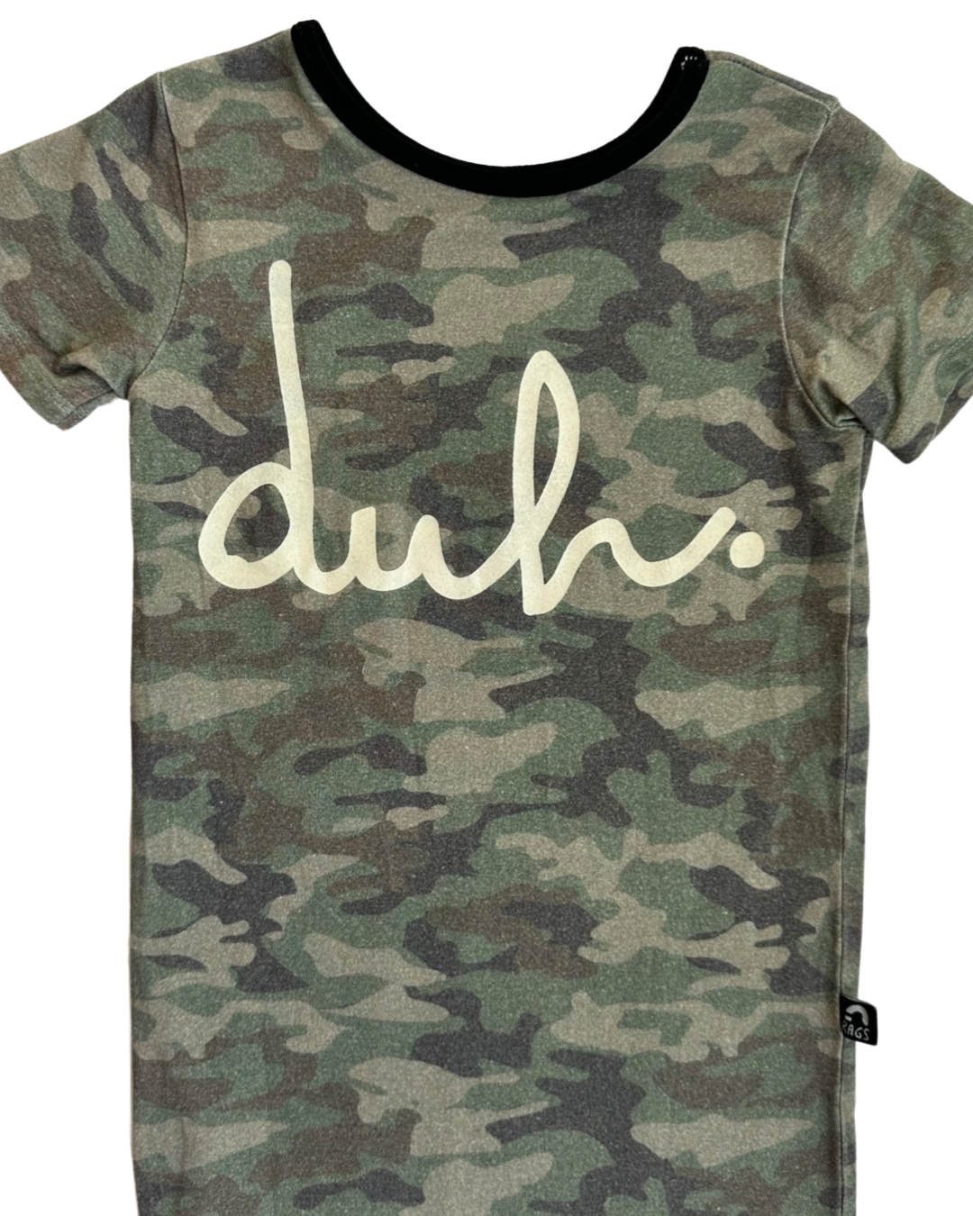2T Toddler Boy RAGS to Raches Green Camo Duh Romper