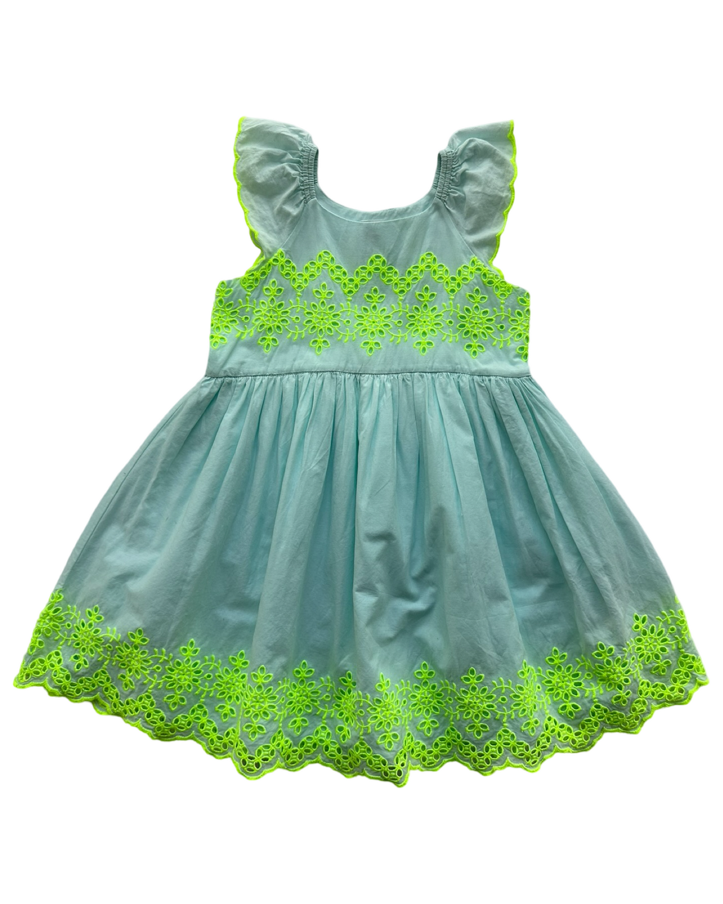 4T Toddler Girls Baby Gap Green Eyelet Dress