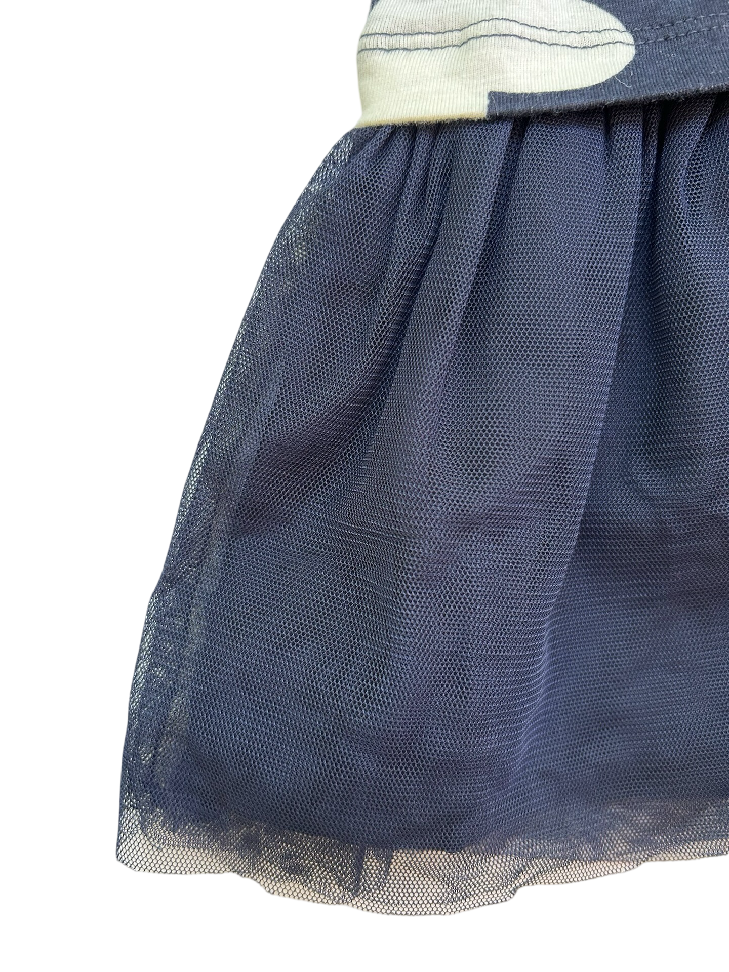 12M-18M Baby Gap Girl’s Navy Heart Dress With Tutu Skirt