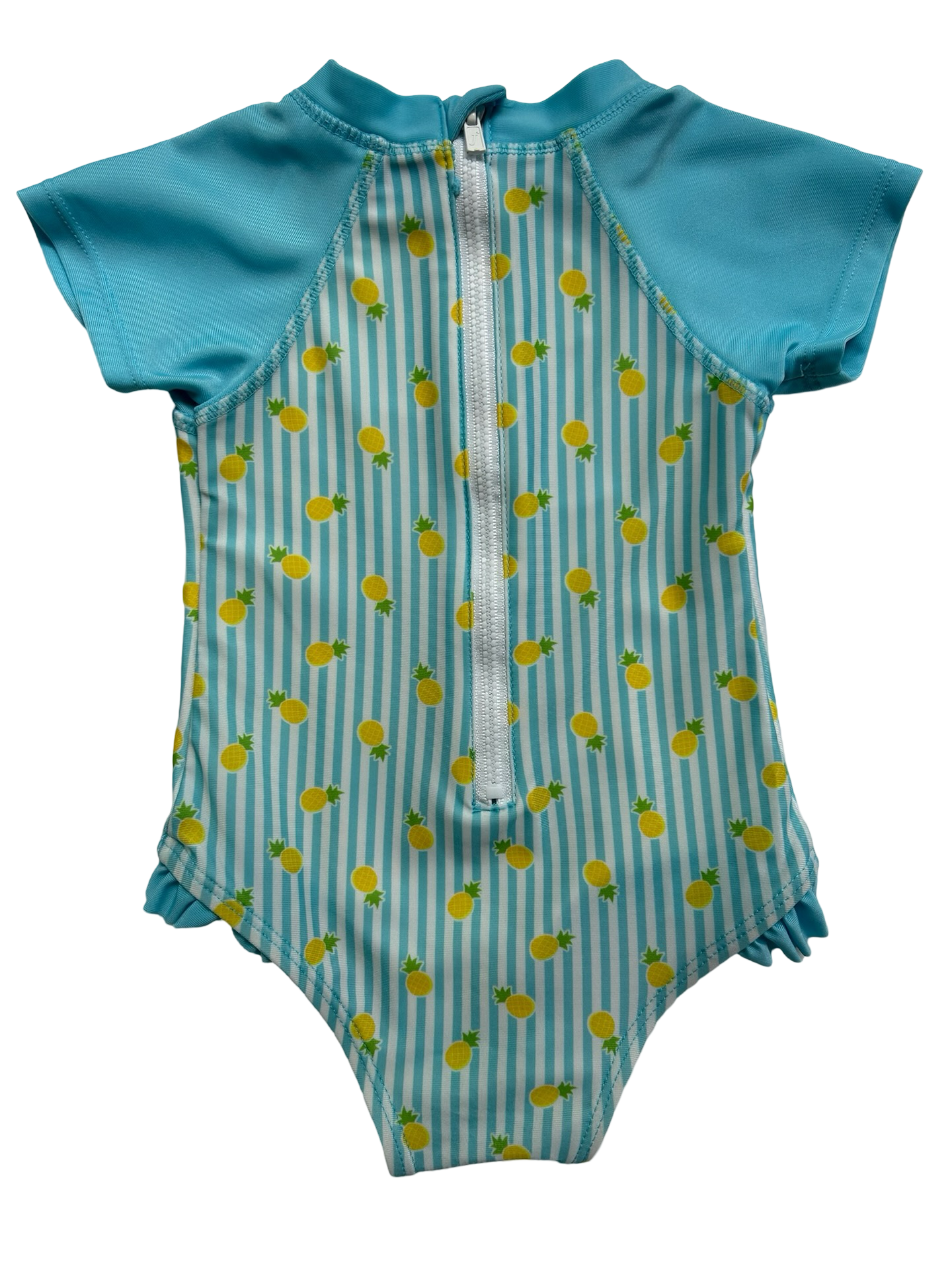 12M Baby Girls Floatimini Ruffle Pineapple Striped Swimsuit.